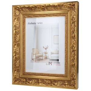 Holz-Bilderrahmen Hirste 60x60 cm | Gold | Museumsglas UV 70 entspiegelt