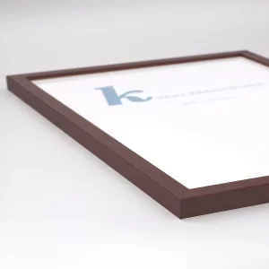 Holz-Bilderrahmen Prisma nach Maß Braun | Normalglas (2 mm)