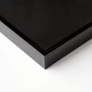 Alurahmen Alpha 60x90 cm | Schwarz glanz eloxiert | Museumsglas UV 70 entspiegelt