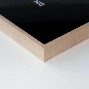 Aluminiumleiste Profil alpha 21x29,7 cm (A4) | Eiche (furnierte Oberfläche) | Museumsglas UV 70 entspiegelt