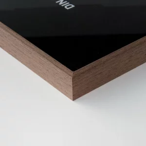 Aluminiumleiste Profil alpha 21x29,7 cm (A4) | Wenge hell (furnierte Oberfläche) | Museumsglas UV 70 entspiegelt