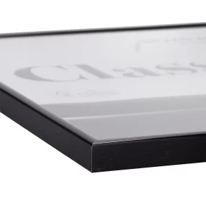 Alurahmen Classic 18x24 cm | Eloxiert Schwarz | Normalglas (2 mm)