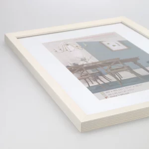 Holz-Bilderrahmen Fiorito 50x60 cm (40x50 cm) | Weiß | Normalglas (2 mm)