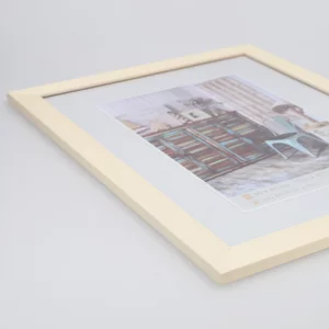 Holz-Bilderrahmen Grado 10x15 cm | creme | Normalglas (2 mm)