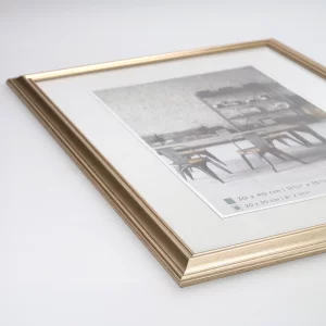 Kunststoff-Bilderrahmen Lounge 10x15 cm | gold | Normalglas (2 mm)