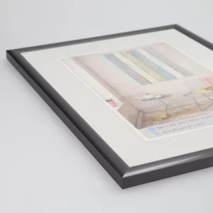 Kunststoff-Bilderrahmen Trendstyle 24x30 cm | stahl | Normalglas (2 mm)