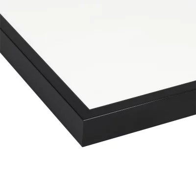 Aluminium-billedramme Barth, serie 1125 efter mål Sort lakeret | Normalglas (2 mm)