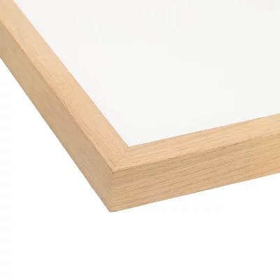 Alu-Wechselrahmen Serie 1828 60x70 cm | Eiche Echtfurnier natur | Normalglas (2 mm)