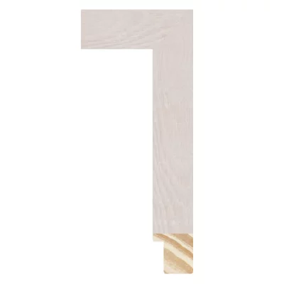 Holz-Bilderrahmen WOODLAND III Sonderzuschnitt Ahorn weiß foliert | Normalglas (2 mm)