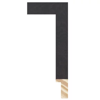 Holz-Bilderrahmen WOODLAND III Sonderzuschnitt Ebenholz foliert | Normalglas (2 mm)