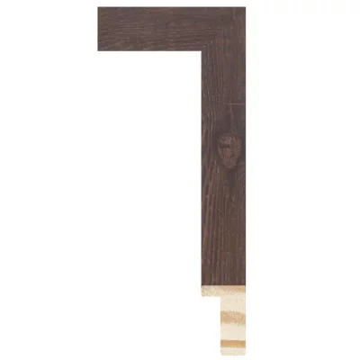 Holz-Bilderrahmen WOODLAND III Sonderzuschnitt Eiche dunkel foliert | Normalglas (2 mm)