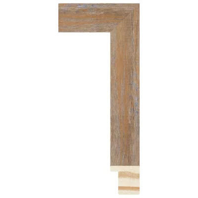 Holz-Bilderrahmen WOODLAND III Sonderzuschnitt Gold mit Holzstruktur foliert | Normalglas (2 mm)