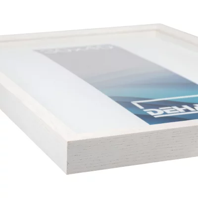 Distans-treramme Bunda 42x59,4 cm (A2) | Ask, hvitlasert | Normalglass (2 mm)