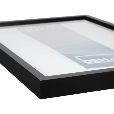 Rama drewniana z listewką Bunda na wymiar drewno lipowe pokryte czarno | szkło standardowe (2 mm)