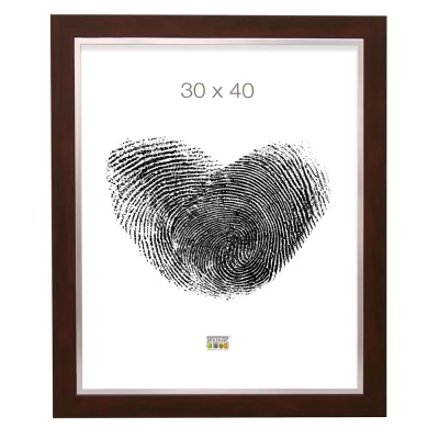 Kunststof kader Emma 13x13 cm | bruin | normaal glas (2 mm)