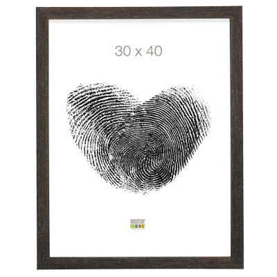 Kunststof kader Lucas 13x13 cm | zwart met glittereffect | normaal glas (2 mm)