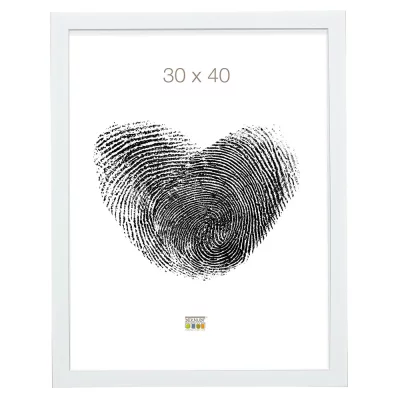 Kunststof fotolijst Lucas 15x15 cm | wit met zilverrand | normaal glas (2 mm)