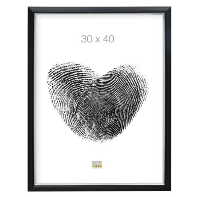 Rama z tworzywa sztucznego do obrazu Olaf 13x18 cm | czarny | szkło standardowe (2 mm)