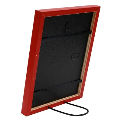 Houten kader David 13x13 cm | rood | normaal glas (2 mm)