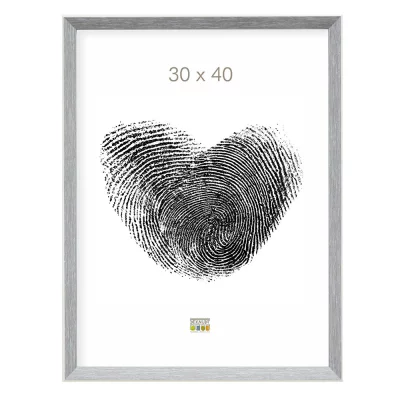Kunststof kader Amel 15x20 cm | wit-grijs | normaal glas (2 mm)