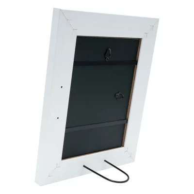 Drewniana rama do obrazu Nathan 60x80 cm | biały | szkło standardowe (2 mm)