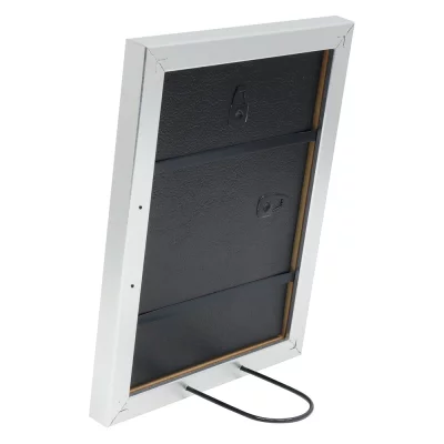 Houten kader Olivia 13x13 cm | zilver, mat | normaal glas (2 mm)