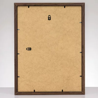Drewniana rama Hekla (MDF) na wymiar ciemnobrązowy | szkło sztuczne (1 mm)