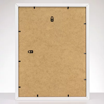 Drewniana rama Hekla (MDF) na wymiar biały | szkło sztuczne (1 mm)