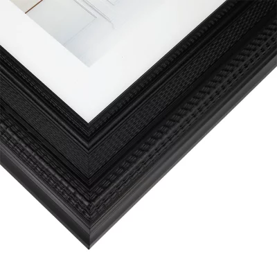 Cornice esclusiva in legno Fronta 50x65 cm | nero | Vetro standard (2 mm)