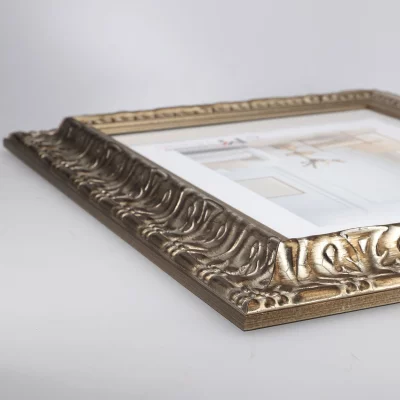 Ekskluzywna rama drewniana Tanur 30x60 cm | srebrny | szkło standardowe (2 mm)