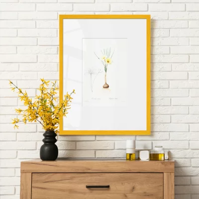 Träram Boti 50x60 cm | gul | Standardglas (2 mm)