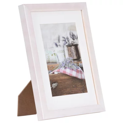 Houten lijst Jardin met passe-partout 20x30 cm (15x20 cm) | wit | normaal glas (2 mm)