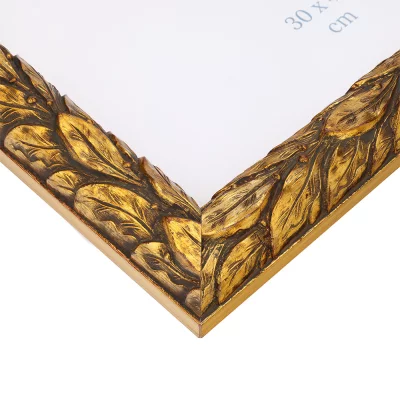 Barokkader Cadiz op maat goud | normaal glas (2 mm)