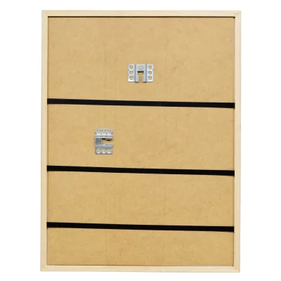 Houten kader Moulins op maat wit | normaal glas (2 mm)