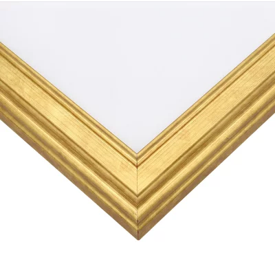 Cornice in legno Brema su misura dorato | Cornice vuota (senza vetro e senza pannello posteriore)