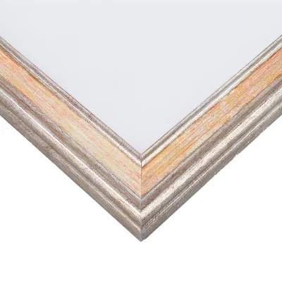 Cornice in legno Brema su misura oro bianco - arancione | Cornice vuota (senza vetro e senza pannello posteriore)