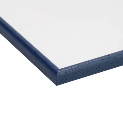 Houten fotolijst Hessen 28x35 cm | kobaltblauw | normaal glas (2 mm)