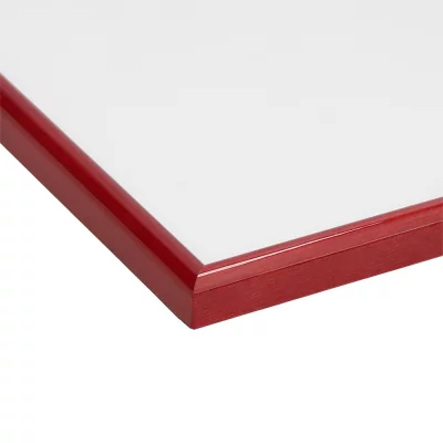 Houten fotolijst Hessen 28x35 cm | klaproosrood glanzend | normaal glas (2 mm)