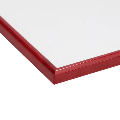 Houten fotolijst Hessen 18x18 cm | rood, glanzend | normaal glas (2 mm)