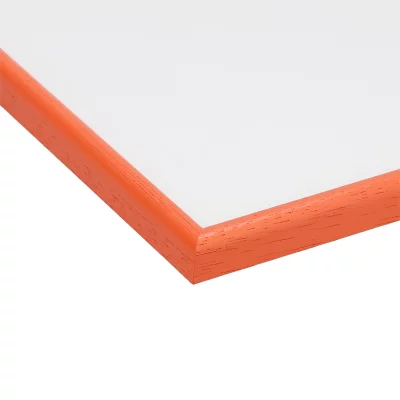Houten fotolijst Hessen op maat oranje | normaal glas (2 mm)