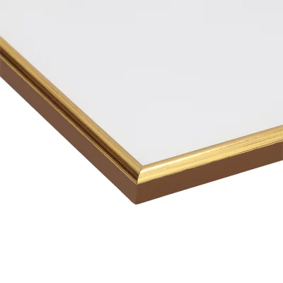 Houten fotolijst Hessen op maat roodgoud | normaal glas (2 mm)