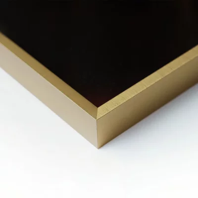 Alurahmen Profil alpha 21x29,7 cm (A4) | Brushed Gold | Normalglas (2 mm)