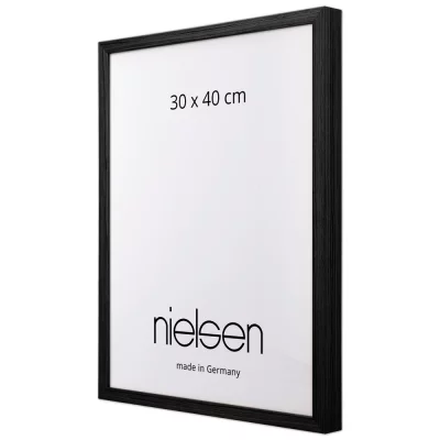 Træramme specialskåret, Loft 15 Ravnesort | Normalglas (2 mm)