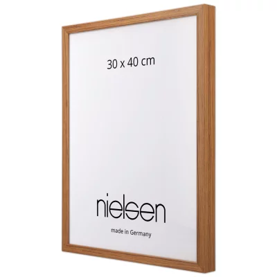 Træramme specialskåret, Loft 15 Teak | Normalglas (2 mm)