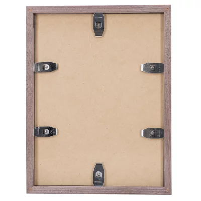 Holzrahmen aus Buche / Ahorn - Sonderzuschnitt Walnuss natur | Normalglas (3 mm)