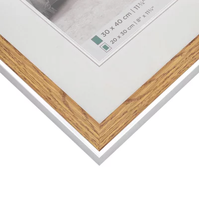 Kunststof kader Bohemian met passe-partout 10x15 cm | beuk | normaal glas (2 mm)