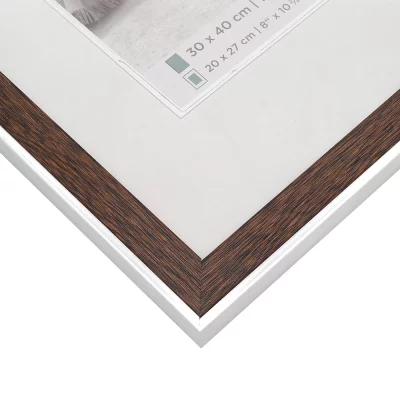 Kunststof kader Bohemian met passe-partout 10x15 cm | notenboom | normaal glas (2 mm)