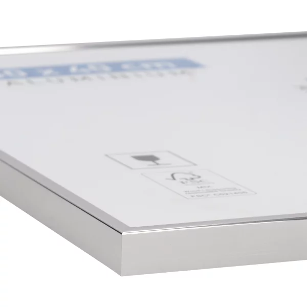 Alu Bilderrahmen Accent 30x40 cm | Silber glanz | Normalglas (2 mm)