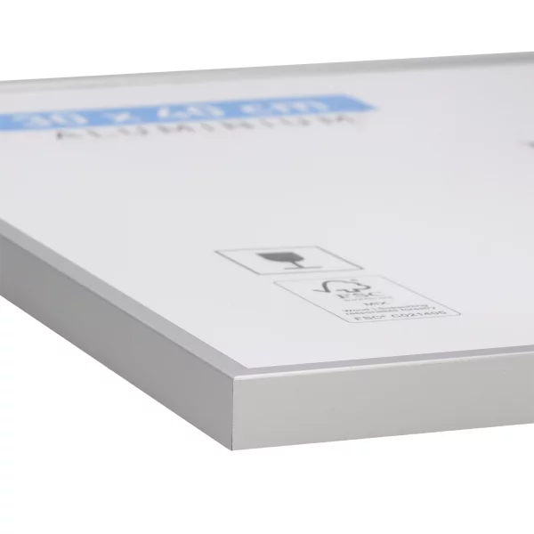 Alu Bilderrahmen Accent 30x40 cm | Silber matt | Normalglas (2 mm)