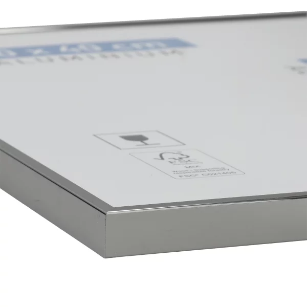 Alu Bilderrahmen Accent 30x40 cm | Stahlgrau | Normalglas (2 mm)